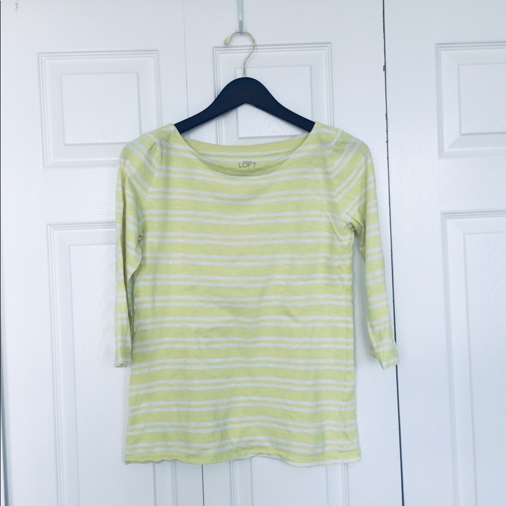 *3 for $12* Loft boat-neck 3/4 sleeve knit top